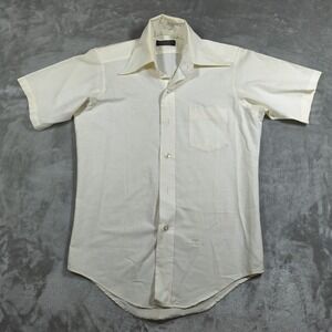 Vintage Sears Perma Prest Shirt Men's 16 Short Sleeve Student Workwear Button Up